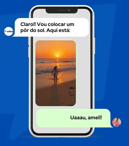 Exemplo de edição no WhatsApp