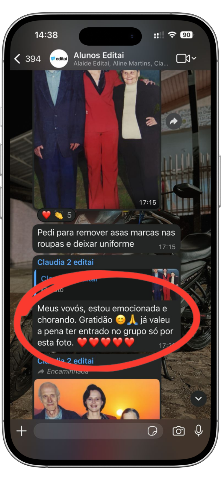 Depoimento: Meus vovós, estou emocionada e chorando